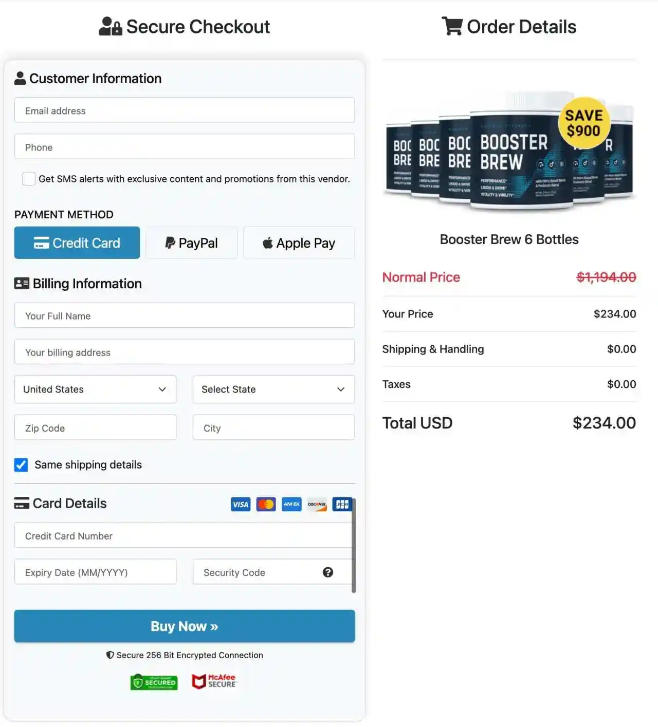 Booster Brew Secure Checkout — Order Official USA 2026